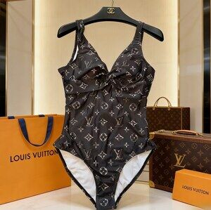 LV Monogram Twist Front One Piece Swimsuit